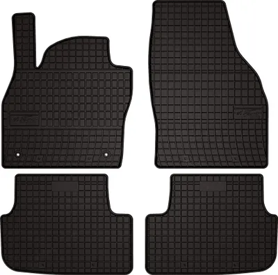 Produktbild von Gummifußmatten passend für Seat Arona (Crossover, Bj. 2017-) –  schwarz, passgenau, mit Befestigungen set 4 Stk. - Gummi-Automatten