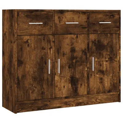 Produktbild von "WINTER SALE"Sideboard - elegante Design - Mehrzweckschrank - Räuchereiche 91x28x75 cm Holzwerkstoff - Kommoden NEU4112574