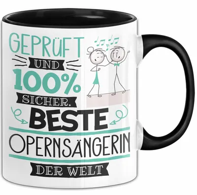 Produktbild von Beste Opernsängerin Der Welt Tasse Geschenk für Eine Opernsängerin Und Sicher Geschenkidee Geburtstag Weihnachten (Schwarz)