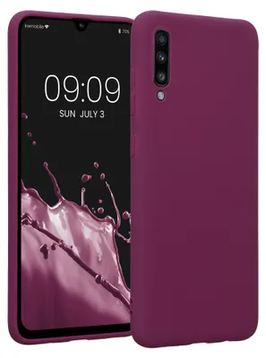 Produktbild von kwmobile Handyhülle für Samsung Galaxy A70 Hülle - TPU Case - Kabelloses Laden - Schutzhülle Cover in Bordeaux Violett