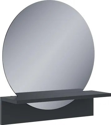 Produktbild von Badezimmerspiegel Vicco Elyra Schwarz 50 x 54.5 cm mit Ablage, Model 58387