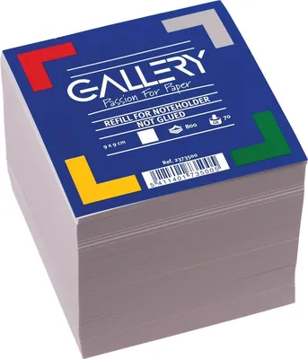 Obrázok produktu pre Galéria – Náhradný blok na poznámky, rozmery 9 x 9 cm, 800 listov