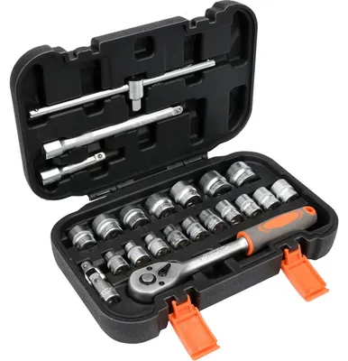 Produktbild von Schraubengeräte-Set - 3/8" Schraubendreher - 22-teilig - Chrom-Vanadium-Stahl
