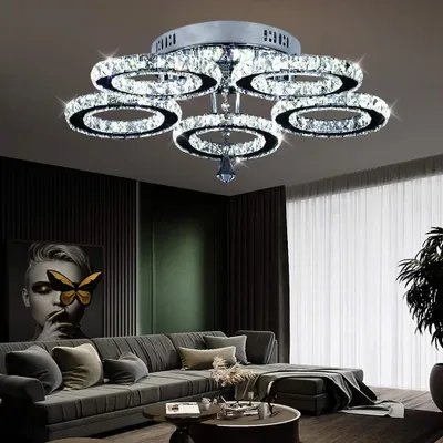Produktbild von LED K9 Kristall Deckenleuchte Deckenlampe Kronleuchter Wohnzimmer Kaltweiß 50W