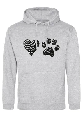 Produktbild von Huuraa Uni Hoodie Herz Tapse XL Heather Grey Vegan Sweatshirt Geschenkidee