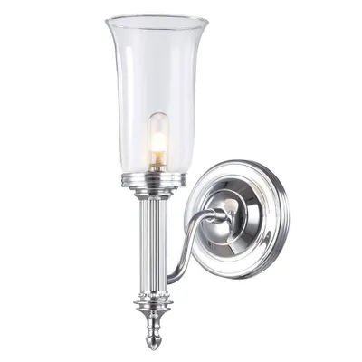 Produktbild von Elstead Carroll LED Wandleuchte G9 35cm Poliertes Chrom IP44