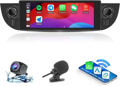 Immagine prodotto di Autoradio per Fiat 500 – Lettore multimediale con navigatore, DAB, Android 13 e CarPlay wireless