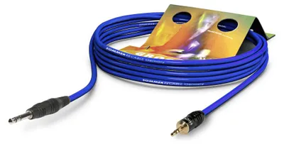 Produktbild von Patch- / Insertkabel Club Series MKII, 2  x  0,34 mm² | Miniklinke / Klinke, HICON | 0,25m | blau