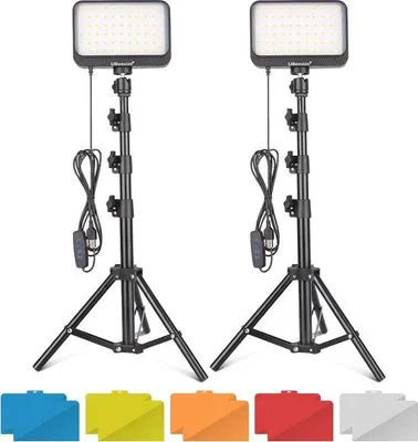 Obrázek produktu pro Stmívatelné LED videoosvětlení se stativem a barevnými filtry