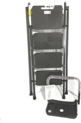 Produktbild von 4-Stufen-Leiter HBTower Faltbarer Schritt-Hocker Werkzeugplattform breites Step