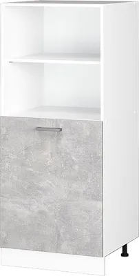 Produktbild von Hochschrank Vicco R-Line Beton 60 cm mit offenen Regalen, und Tür, Model 41877