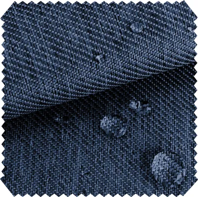 Produktbild von novely® OXFORD 350D Outdoor-Stoff im Leinen-Look - Mélange Polsterstoff - Wasserabweisende Meterware 1lfm - Farbe: 25 Navy Dunkelblau 04