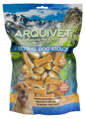 Imagen del producto de Arquivet, huesos prensados con pollo, 1 kg, snack natural