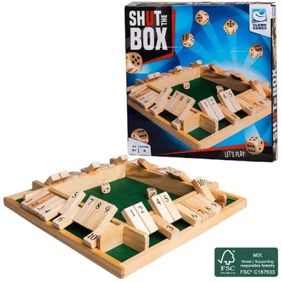 Produktbild von Clown Games Shut the Box - 4 Personen -Hout