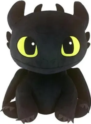 Immagine prodotto di Grande Mascotte Drago Nero 60 Cm - Amico Di Peluche Per Bambini