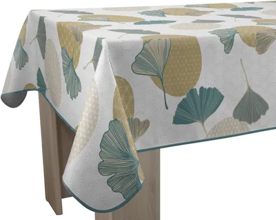 Tischdecke rechteckig 120x150 cm blau wasserabweisend pflegeleicht