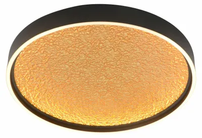 Image de Plafonnier GEETI Bormes 60 W, 6 000 lm, 3 000 K, noir/or