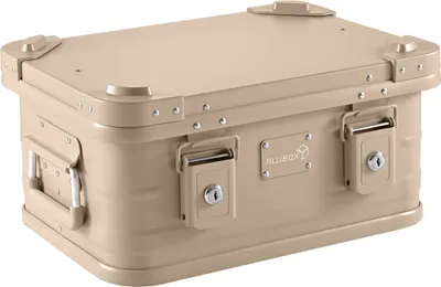 Produktbild von ALUBOX 18-Liter Alukiste in Beige-Sandfarbe Transportbox