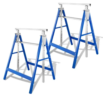 Obrázek produktu pro Elzusha – Sada 2 skládacích pracovních stojanů – 7stupňové nastavení, výška 80–130 cm