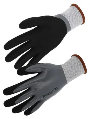 Produktbild von 10 Gummihandschuhe PEHD. Schnitt D. Nitrilbeschichtung Doppel-Schicht. T.11