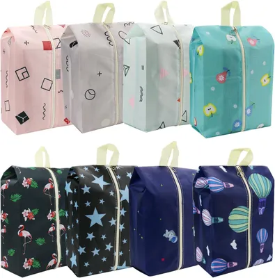 Produktbild von Reis-Schuhbeutel wasserdicht, 8 Stück, 35x20 cm, für Schuhe bis Größe 42, mit Handgriff