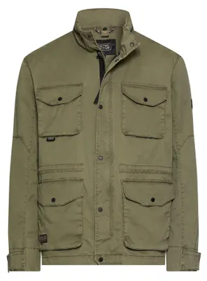 Immagine prodotto di Giacca bomber da uomo camel active, colore verde oliva, con cappuccio ripiegabile, articolo menswear-68