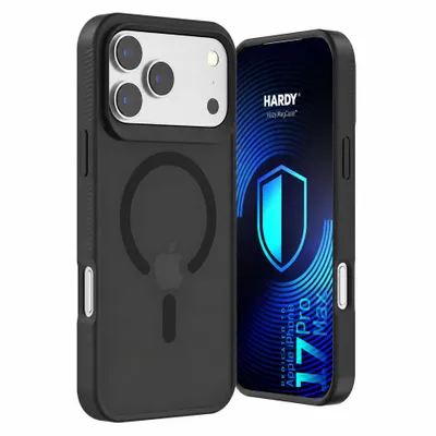 Zdjęcie produktu dla H Hardy Etui do iPhone 18 Pro Max/17 Pro Max, Obudowa ochronna MagSafe odporna na zarysowania, Czarna