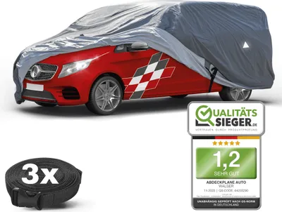 Produktbild von WALSER Premium Abdeckplane Auto All Weather Plus, Abdeckplane wasserdicht, Bus Abdeckplane, Transporter Abdeckplane Größe 13, kompatibel mit VW T4/T5/T6, Ford Tourneo, Opel Vivaro, Mercedes Vito/Viano