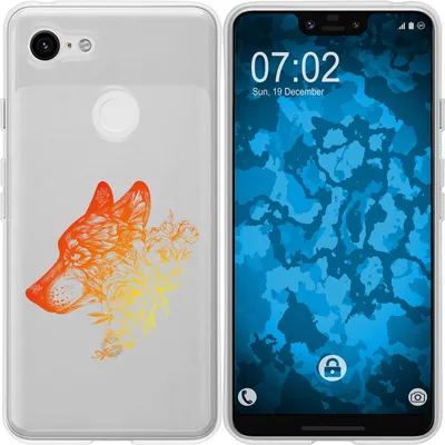 Produktbild von PhoneNatic Case kompatibel mit Google Pixel 3 XL Silikon-Hülle Floral Wolf M3-2