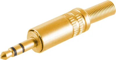 Produktbild von Klinkenstecker Stereo 3,5mm, Metall vergoldet