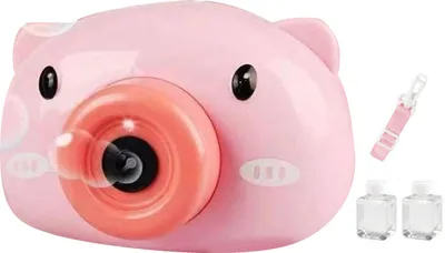 Produktbild von Kids Bubble Machine Cartoon Schwein Kamera -Form Automatikmake -Spielzeug für Outdoor Pink