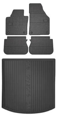 Obrázek produktu pro Gumové autokoberce SolidPRO + vana kufru DryZone pro: Volkswagen Touran I 2004-2010 minivan 5 ks