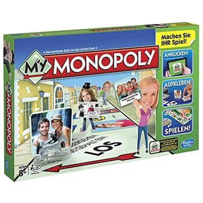 Produktbild von Hasbro Gaming A8595 My Monopoly Brettspiel Strategie personalisiertes Spiel Familienspiel