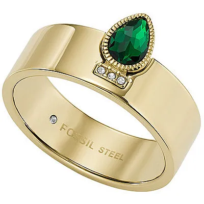 Immagine prodotto di Fossil JF04166710503 Anello da donna in acciaio inossidabile oro verde 50 (15,9)