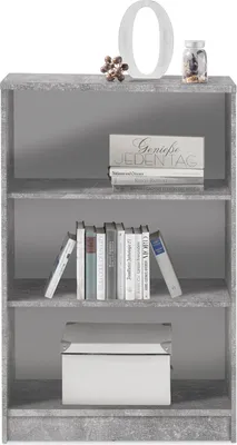 Produktbild von Bücherregal - Betondekor - Weiß - 72 x 111 cm - 2 Einlegeböden