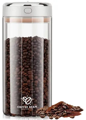 Luftdichter Kaffeebohnenbehälter aus Glas, 1700 ml