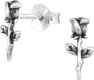Produktbild von Rosen Ohrringe Ohrstecker 925 Sterling Silber