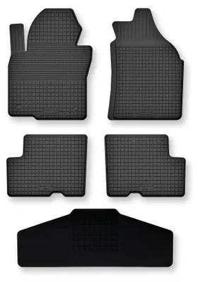 Productafbeelding van Rubberen automatten + tunnelmat voor SsangYong Torres vanaf 2022 (SUV) – 5-delig, zwart, op maat – Wielganizator Semi-Universal