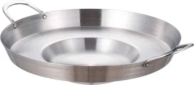 Produktbild von Großer Wok im mexikanischen Stil, Comal Cazo, Grillpfanne, Fritteuse, Chicharron, Frittierpfanne, Edelstahl, für Carnitas, Panza Abajo, 40,6 cm, Paella, Bauch nach unten