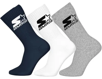 Obrázek produktu pro Starter 3pk Crew Socks (45) 39/42 Navy/White/Grey