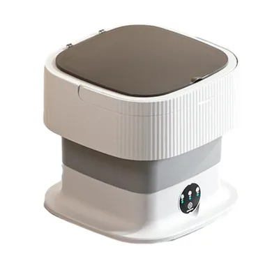 Produktbild von Mini-tragbare Waschmaschine, 10L 60W, mit Drehtrockner, faltbare Waschmaschine, geeignet für Babykleidung, Unterwäsche, Reisecampingwohnungen