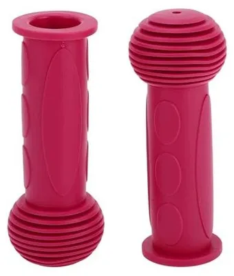 Zdjęcie produktu dla Uchwyty kierownicy roweru dziecięcego 110 mm gumowe różowe 1 para