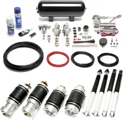 Image de TA Technix Kit de suspension pneumatique +compresseur noir pour Mercedes Benz Classe C W202