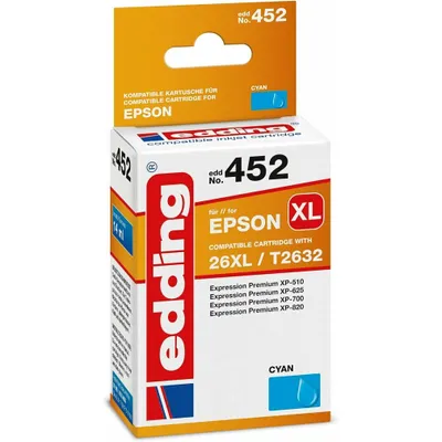 Produktbild von edding EDD-452  cyan Druckerpatrone kompatibel zu EPSON T2632
