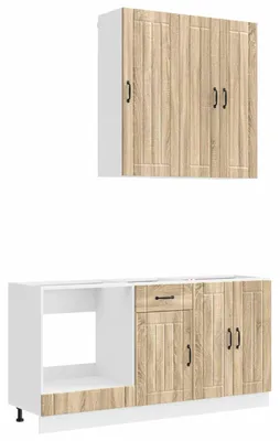 Produktbild von vidaXL Kücheneinheit LUCCA 5 pcs Sonoma-Eiche Holzwerkstoff