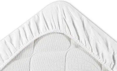 Productafbeelding van Famanu matrasbeschermer, jacquard katoen - elastische banden - franjes - voor een comfortabele slaapomgeving