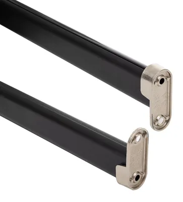 Produktbild von Aluminiumprofil Kleiderstange für Garderobe für LED Streifen bis 12 mm Schwarz 2 m Schwarz transluzent