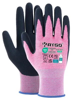 Produktbild von KAYGO Arbeitshandschuhe für Damen Latex Beschichtete Atmungsaktiv, KGE19LF