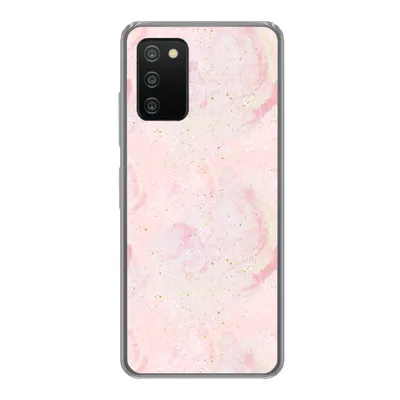 Produktbild von MuchoWow® Handyhülle Schutzhülle Hülle für Samsung Galaxy A03s Marmor - Rosa - Glitter - Gold - Muster Silikon Softcase Handy Hülle - Schutz