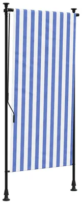 Produktbild von vidaXL Außenrollo Blau und Weiß 100x270 cm Stoff und Stahl